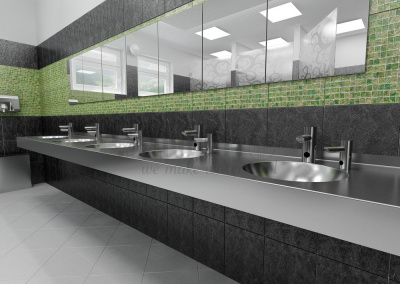 Нержавеющая раковина с тремя чашами без облицовки SLUN 20 арт: 93200 Sanela Чехия (фото, схема)