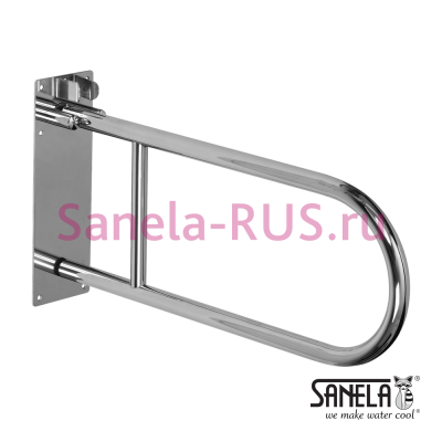 Нержавеющий откидной поручень SLZM 03S арт: 49032 Sanela Чехия (фото, схема)