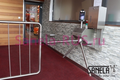 Турникет с термо визуальной камерой и дозатором дезинфекции SLKT 04 арт: 38040 Sanela Чехия (фото, схема)