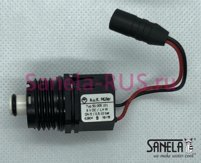 A.U.K MULLER Электромагнитный клапан 6В DN5 VE-P50.005.101 Sanela Чехия (фото, схема)