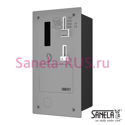Встроенный монетный и жетонный автомат для открывания двери SLZA 40GZ арт: 88403 Sanela Чехия (фото, схема)