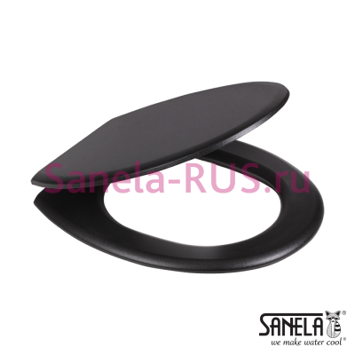 Чёрное пластмассовое сиденье для унитаза SLZN 31D арт: 95314 Sanela Чехия (фото, схема) Чёрное пластмассовое сиденье для унитаза SLZN 31D арт: 95314 Sanela Чехия (фото, схема)