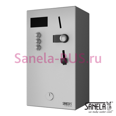 Монетный и жетонный автомат для 1-3 душей, выбор пользователем SLZA 01LN арт: 88017 Sanela Чехия (фото, схема)