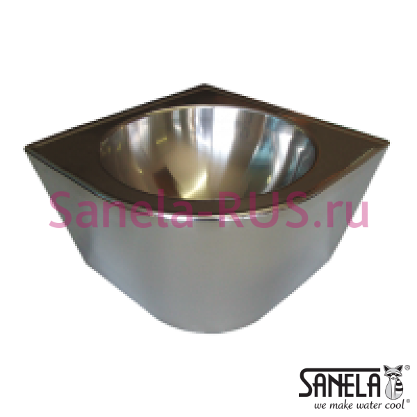 Нержавеющая угловая конусная раковина SLUN 41M